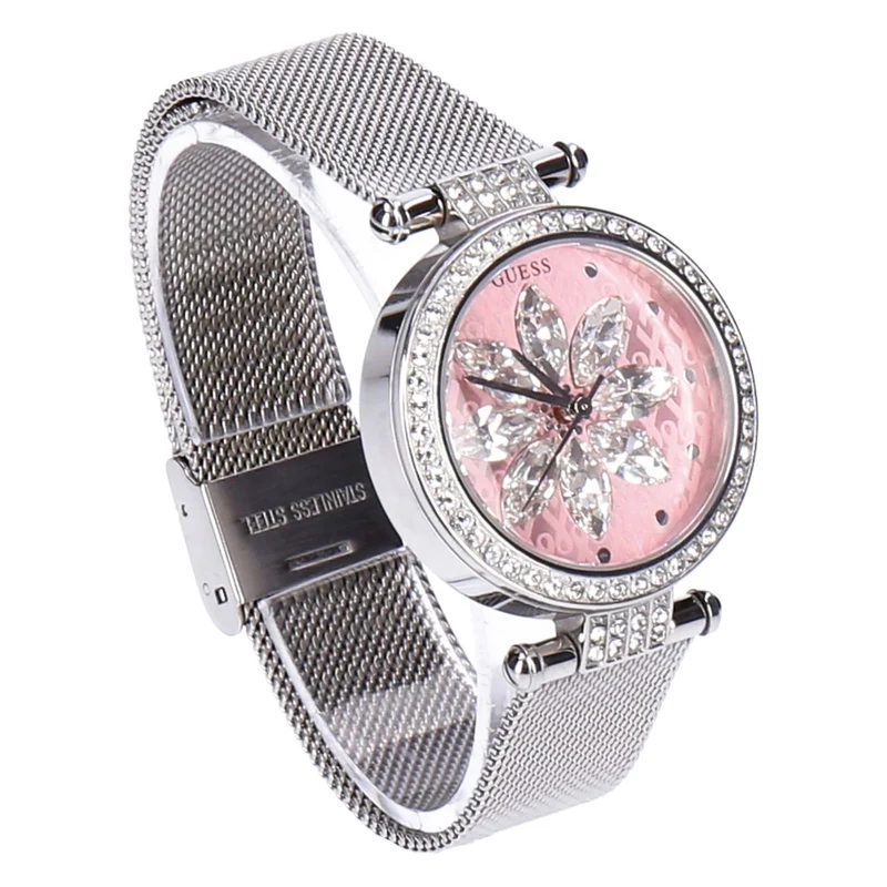 Guess Damenuhr Sparkling Pink Edelstahl