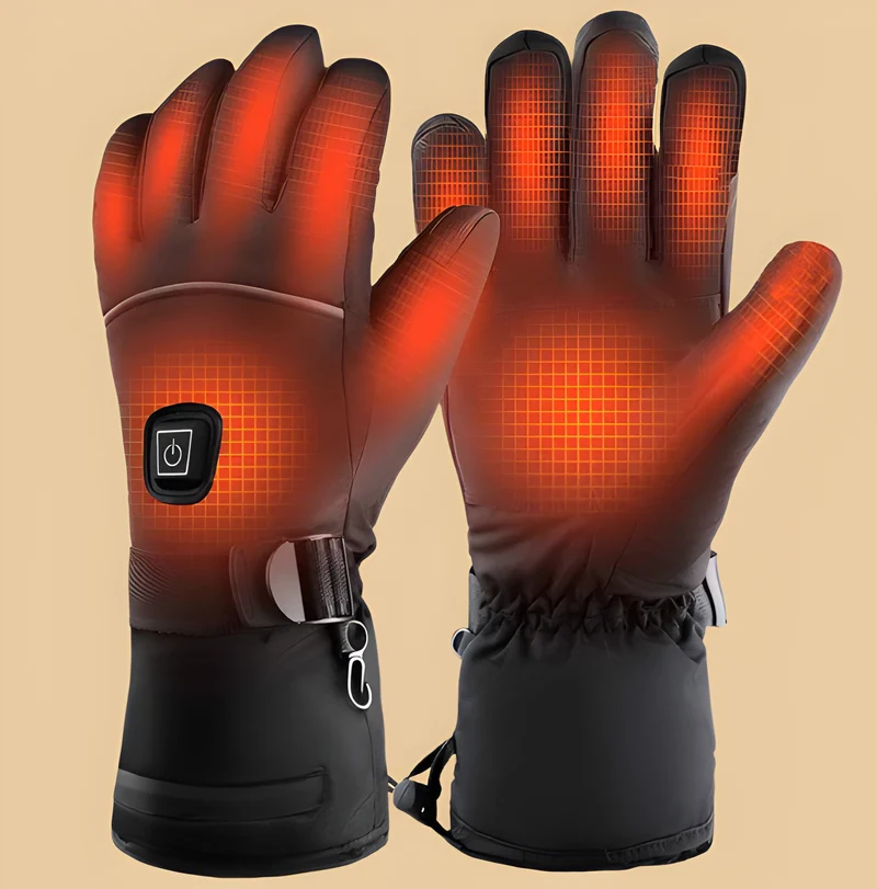 Verwarmde Handschoenen met 3 Warmtestanden Oplaadbaar USB Winterhandschoenen Waterdicht Unisex Skiën | Sansoti