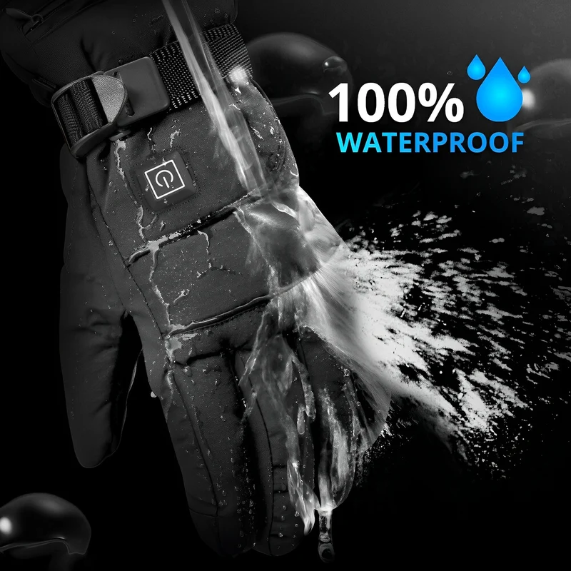 Verwarmde Handschoenen met 3 Warmtestanden Oplaadbaar USB Winterhandschoenen Waterdicht Unisex Skiën | Sansoti