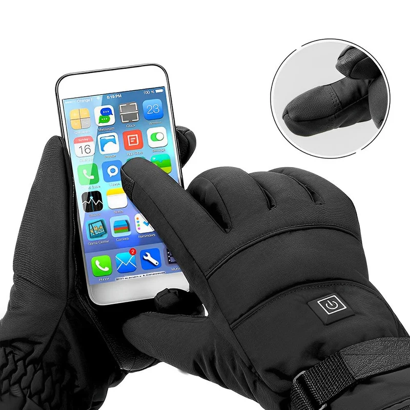 Verwarmde Handschoenen met 3 Warmtestanden Oplaadbaar USB Winterhandschoenen Waterdicht Unisex Skiën | Sansoti