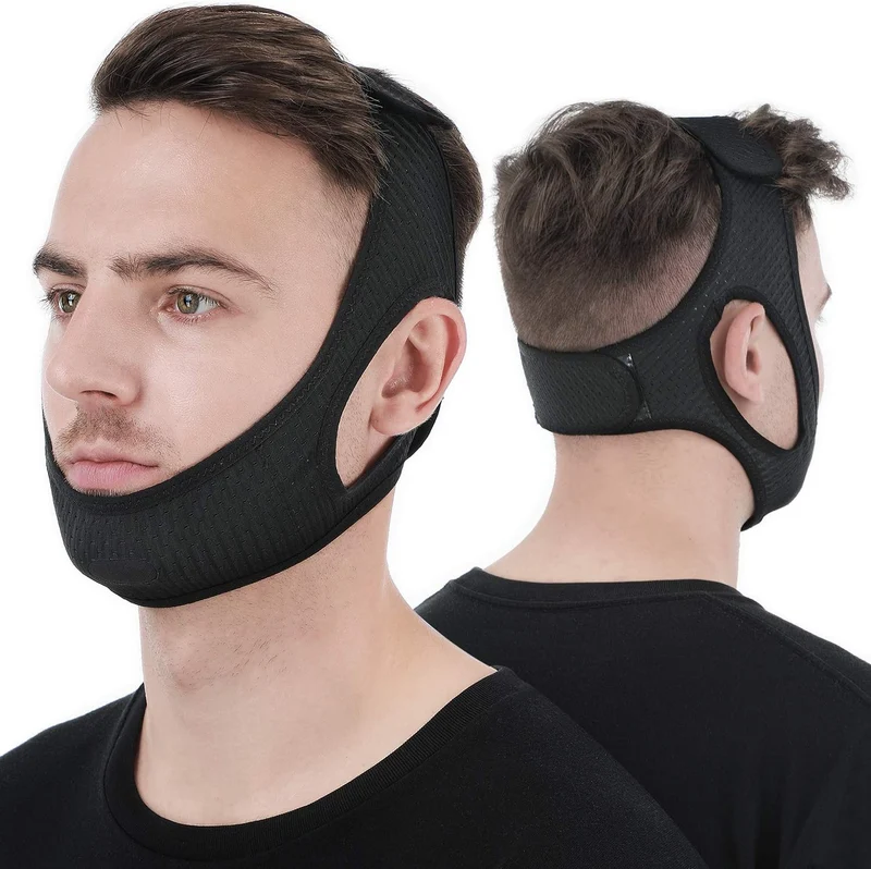 Kinband tegen Snurken Verstelbaar Zacht Ademend Nachtrust Slaapapneu Mondbeugel Comfort Slaaphulp voor Betere Slaap | Sansoti