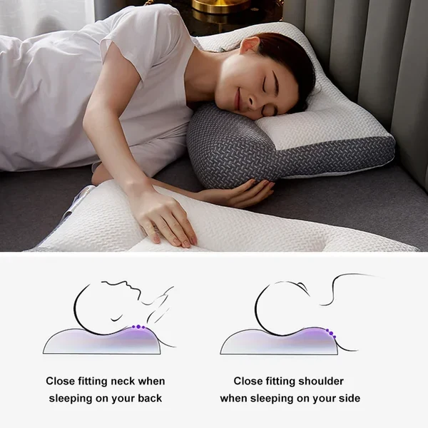 Ergonomisch Nekkussen met Geheugenschuim voor Zij- en Rugslaper Optimale Nekondersteuning Comfort Slaapkussen | Sansoti