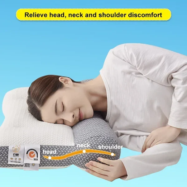 Ergonomisch Nekkussen met Geheugenschuim voor Zij- en Rugslaper Optimale Nekondersteuning Comfort Slaapkussen | Sansoti