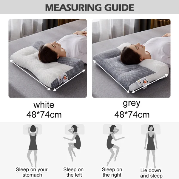 Ergonomisch Nekkussen met Geheugenschuim voor Zij- en Rugslaper Optimale Nekondersteuning Comfort Slaapkussen | Sansoti
