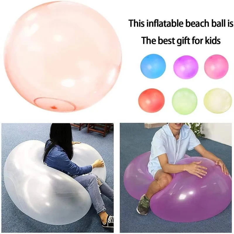 Opblaasbare Transparante Speelbal Set 3 Stuks XL Zacht Waterbestendig voor Tuin Zwembad Strand Kinderen | Sansoti