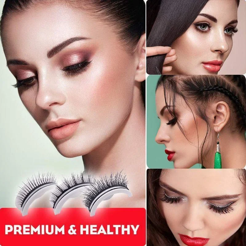 Herbruikbare Zelfklevende Wimpers Zonder Lijm Synthetische Vezels Natuurlijke Look Make-up Accessoire | Sansoti