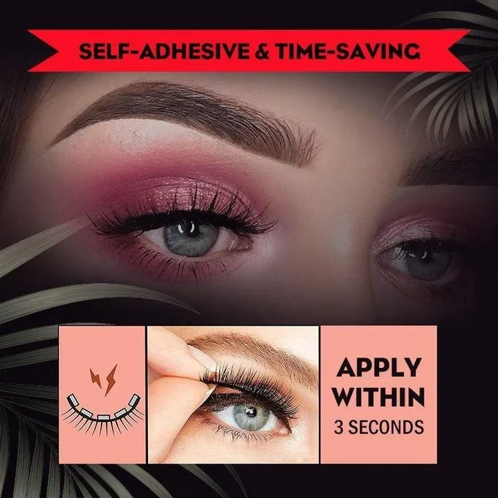 Herbruikbare Zelfklevende Wimpers Zonder Lijm Synthetische Vezels Natuurlijke Look Make-up Accessoire | Sansoti