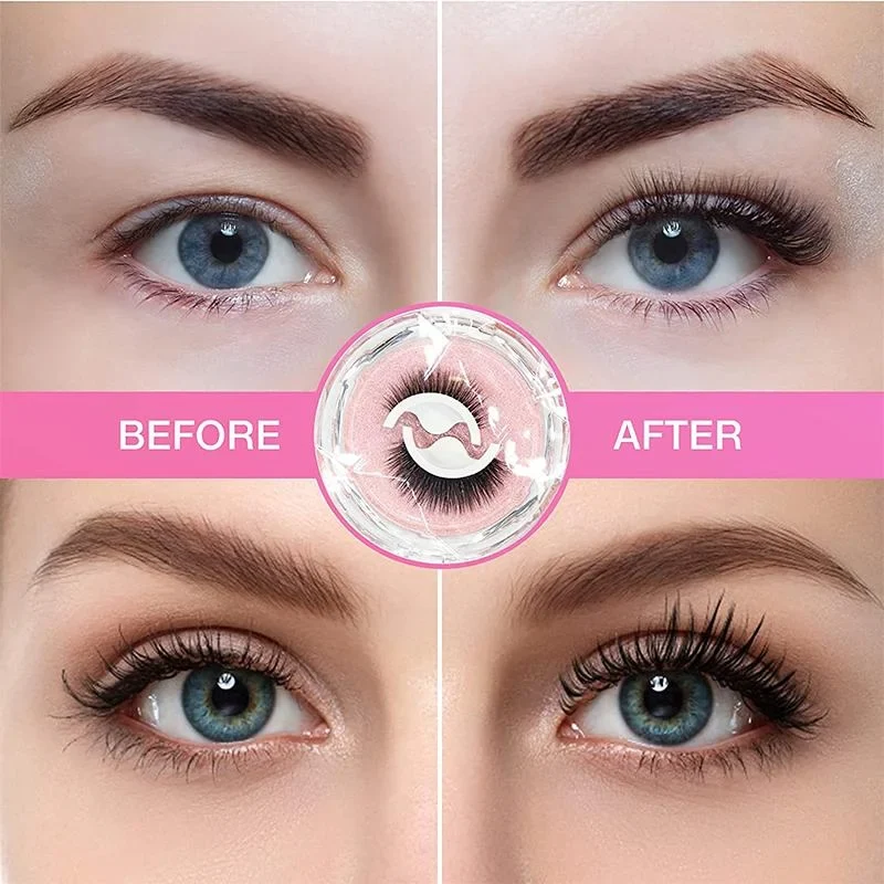 Herbruikbare Zelfklevende Wimpers Zonder Lijm Synthetische Vezels Natuurlijke Look Make-up Accessoire | Sansoti