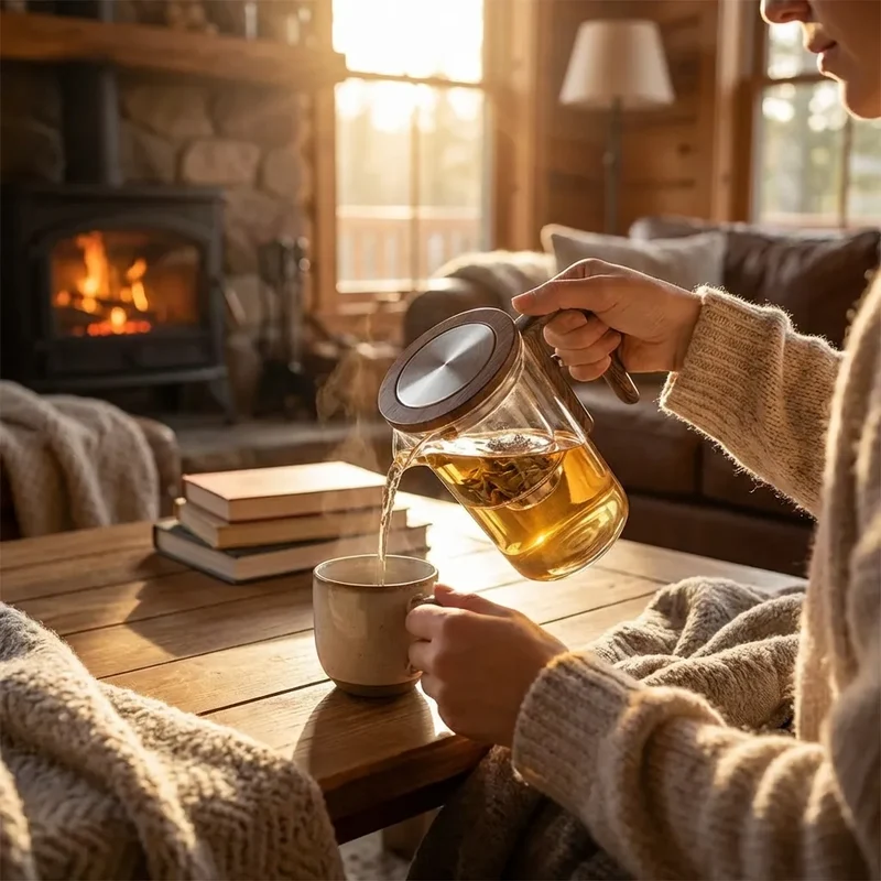 Glazen Theepot Magnetisch Filter Losse Thee Kruidenthee Elegant Hittebestendig | Sansoti