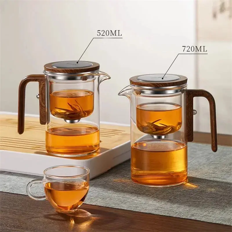 Glazen Theepot Magnetisch Filter Losse Thee Kruidenthee Elegant Hittebestendig | Sansoti