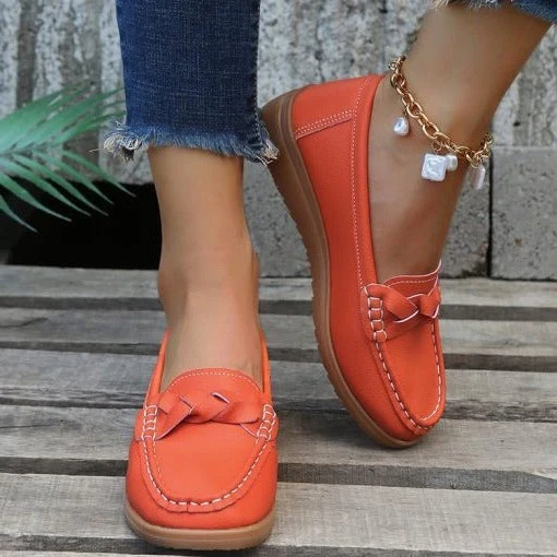 Orthopedische Loafers Dames Leer Instapschoenen Brede Pasvorm Antislip Comfortschoenen voor Dagelijks | Sansoti