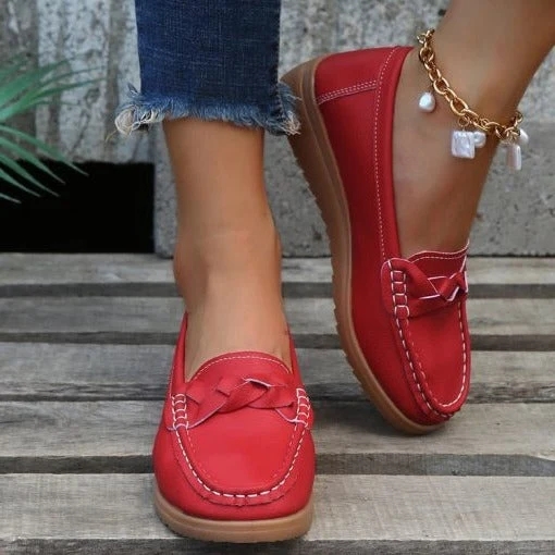 Orthopedische Loafers Dames Leer Instapschoenen Brede Pasvorm Antislip Comfortschoenen voor Dagelijks | Sansoti