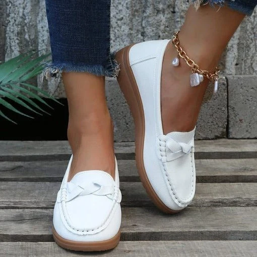 Orthopedische Loafers Dames Leer Instapschoenen Brede Pasvorm Antislip Comfortschoenen voor Dagelijks | Sansoti