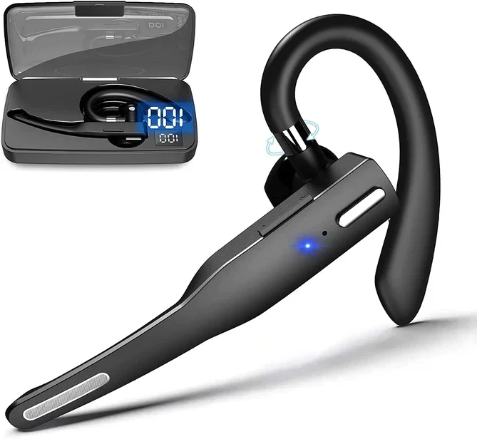 Draadloze Bluetooth Headset met Dubbele Microfoon en Ruisonderdrukking voor Handsfree Bellen en Thuiswerken | Sansoti