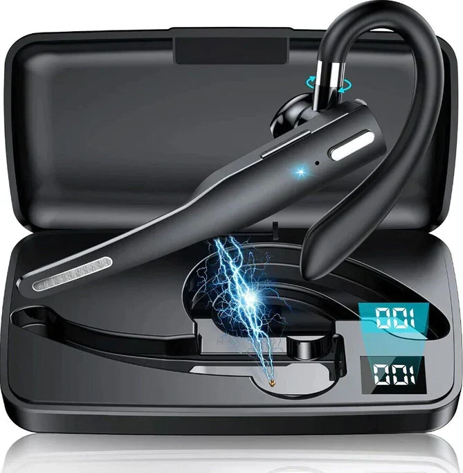 Draadloze Bluetooth Headset met Dubbele Microfoon en Ruisonderdrukking voor Handsfree Bellen en Thuiswerken | Sansoti