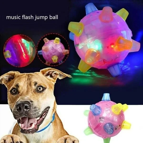 Interactieve Springbal met LED Licht voor Honden Beweging Hersentraining Speelgoed Thermoplastisch Rubber | Sansoti