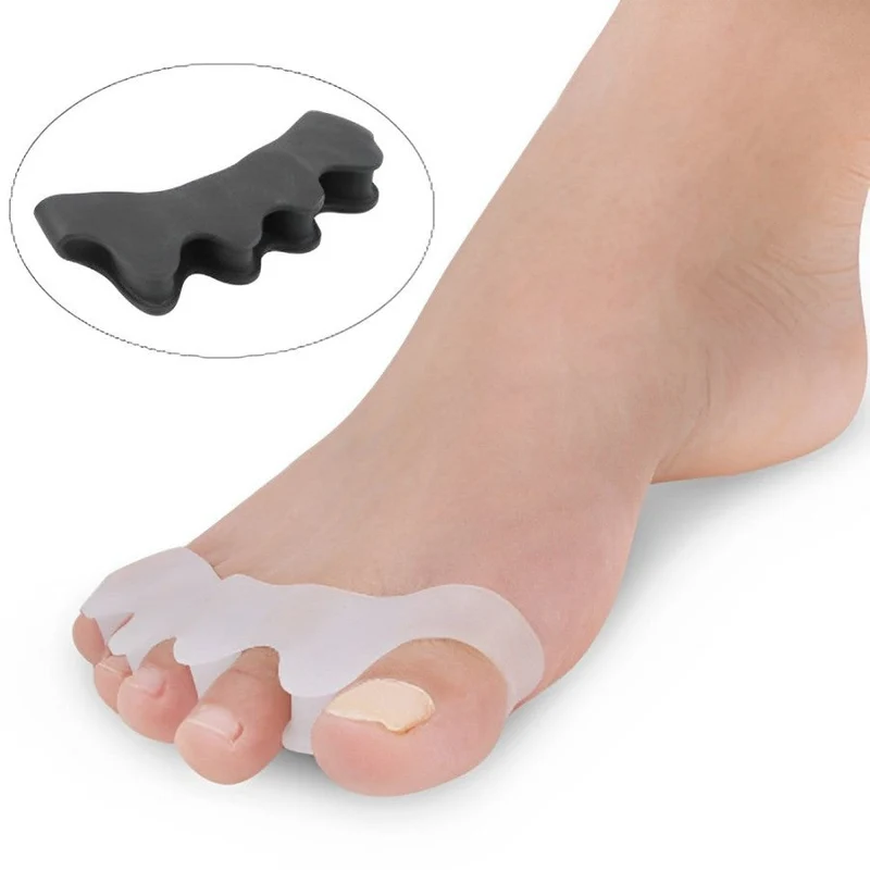 Teencorrector Siliconen Spalken Hallux Valgus Hamertenen Wit Bruin Zwart Driedubbele Boogsteun Voetcomfort | Sansoti