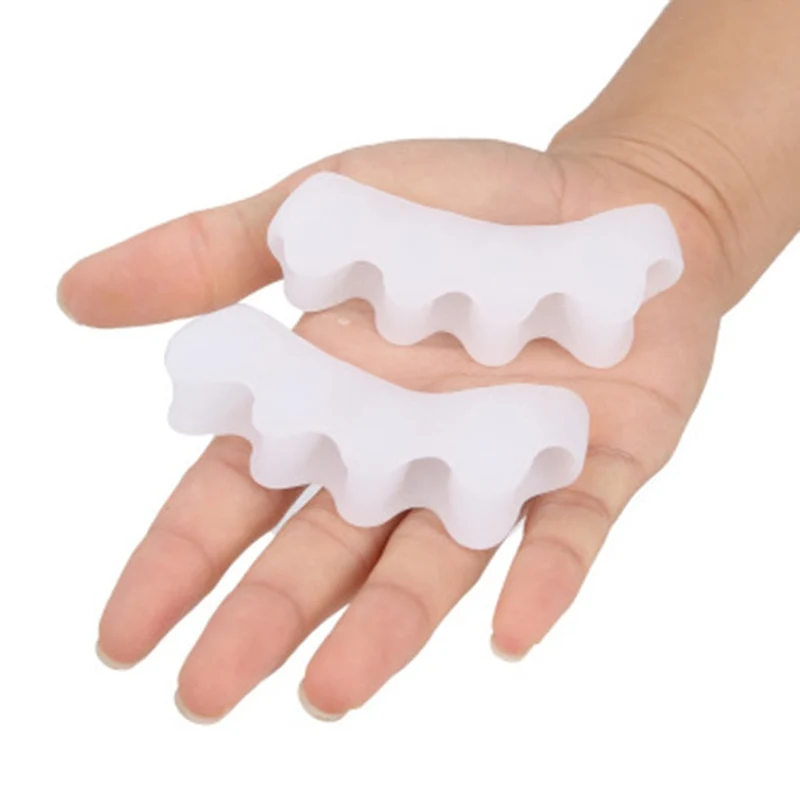Teencorrector Siliconen Spalken Hallux Valgus Hamertenen Wit Bruin Zwart Driedubbele Boogsteun Voetcomfort | Sansoti