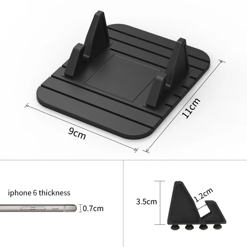 Anti-slip Telefoonhouder Dashboard Auto Siliconen Zuignap Zwart Roze GPS Navigatie Handsfree Veilig Rijden | Sansoti
