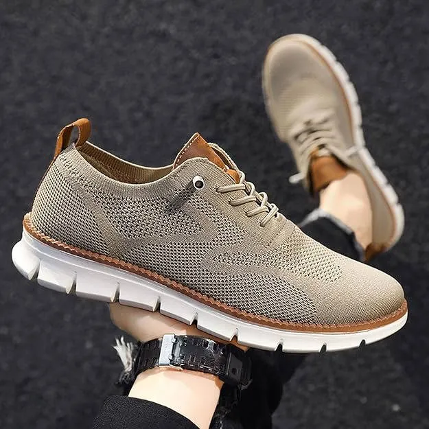 Orthopedische Herenschoen Lichtgewicht Gebreid Ademend Zwart Beige Blauw Zakelijk Casual Wandelcomfort | Sansoti