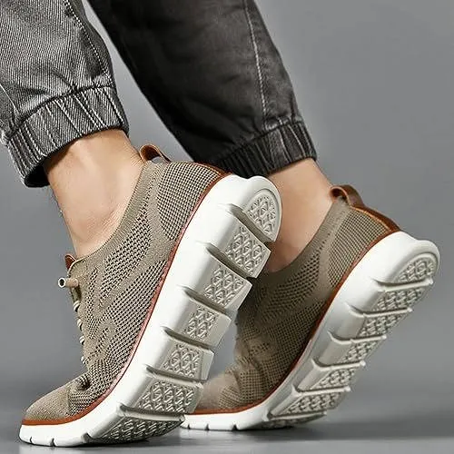 Orthopedische Herenschoen Lichtgewicht Gebreid Ademend Zwart Beige Blauw Zakelijk Casual Wandelcomfort | Sansoti