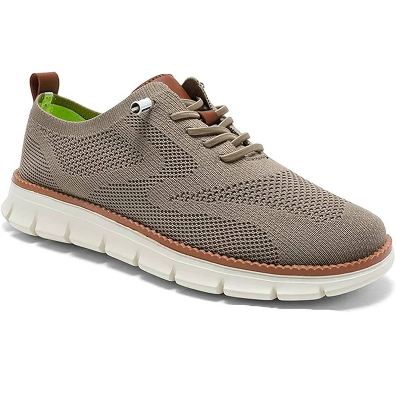Orthopedische Herenschoen Lichtgewicht Gebreid Ademend Zwart Beige Blauw Zakelijk Casual Wandelcomfort | Sansoti