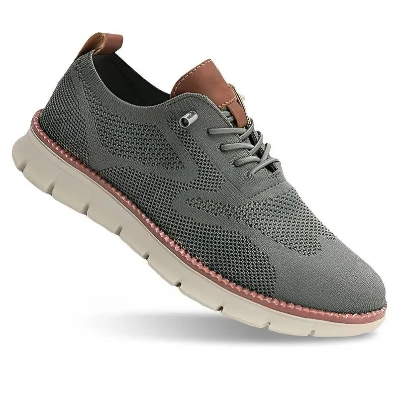 Orthopedische Herenschoen Lichtgewicht Gebreid Ademend Zwart Beige Blauw Zakelijk Casual Wandelcomfort | Sansoti