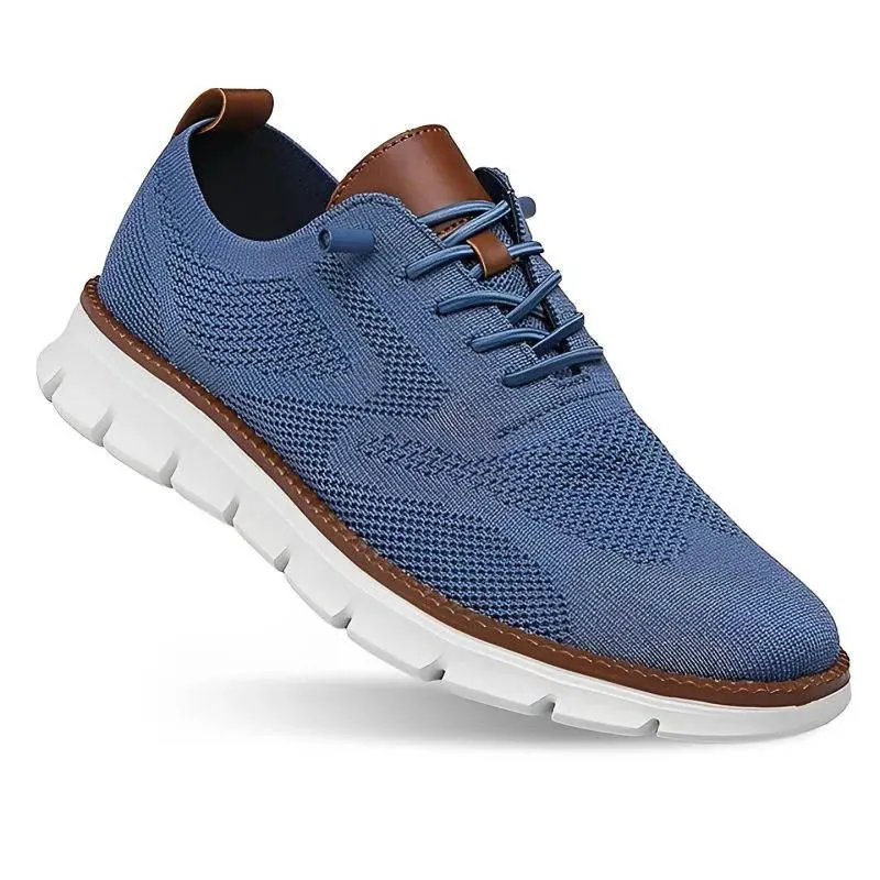 Orthopedische Herenschoen Lichtgewicht Gebreid Ademend Zwart Beige Blauw Zakelijk Casual Wandelcomfort | Sansoti