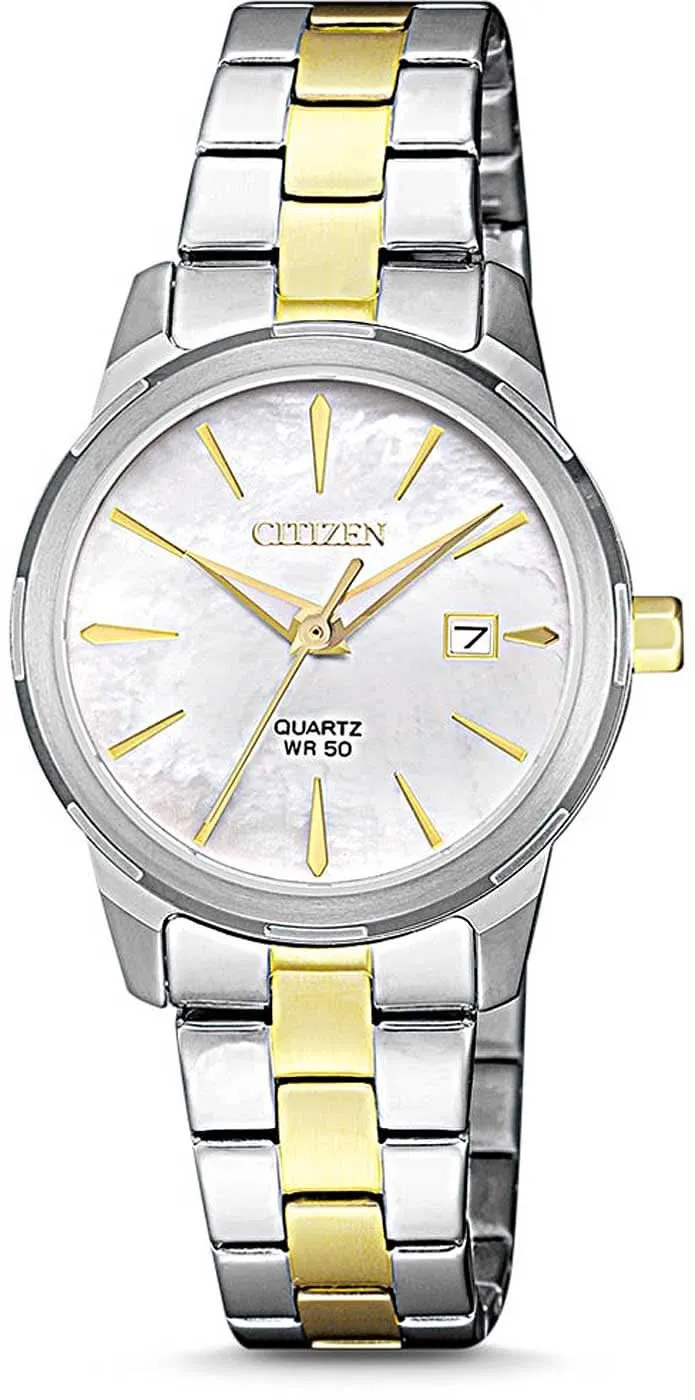 Citizen Elegance EU6074-51D Damenuhr • Perlmutt-Zifferblatt • Bicolor