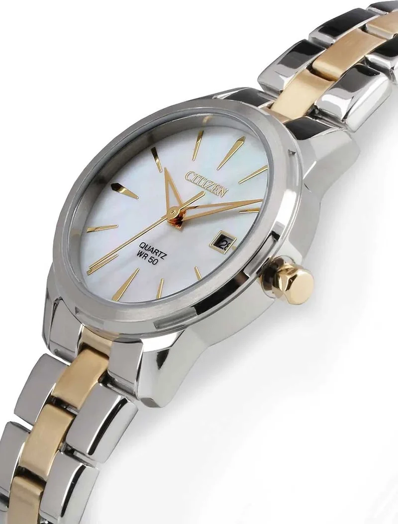 Citizen Elegance EU6074-51D Damenuhr • Perlmutt-Zifferblatt • Bicolor