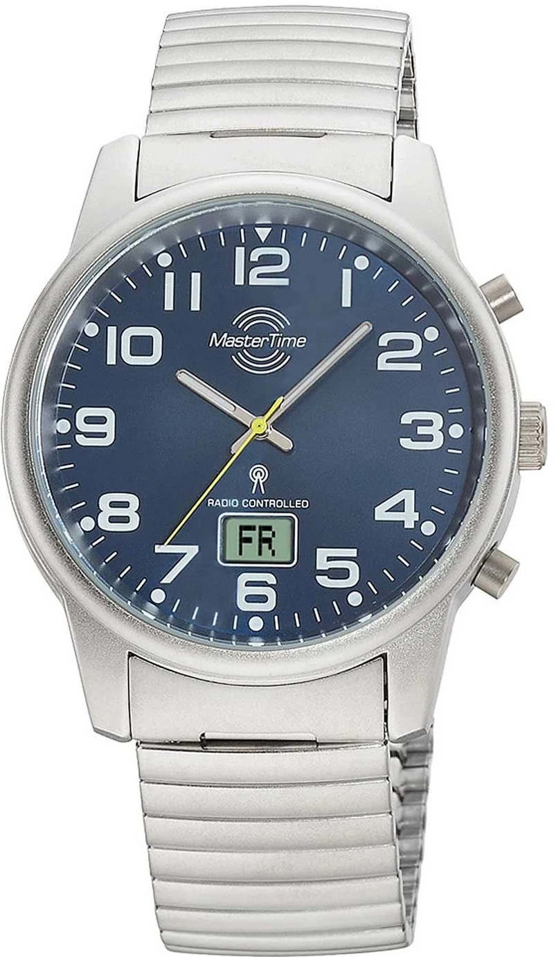 Master Time Super Power MTGA-10823-32M Herrenuhr • Funkpräzision • Edelstahlzugband