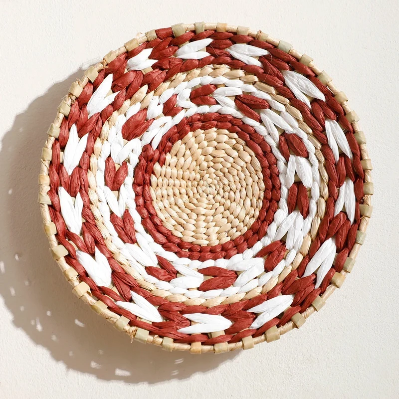 Handgeweven Zeegras Wanddecoratie Set - Bohemian Wandkunst Natuurlijke Texturen Unieke Patronen voor Rustieke en Moderne Interieurs | Sansoti