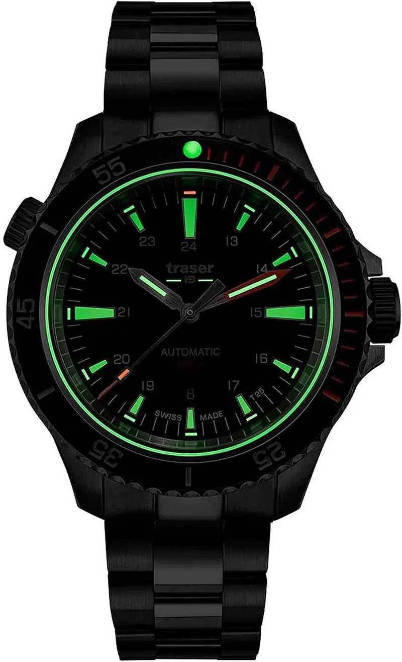 Traser P67 Diver Automatic 110324 Herrenuhr • Trigalight H3-Tritium • Swiss Made