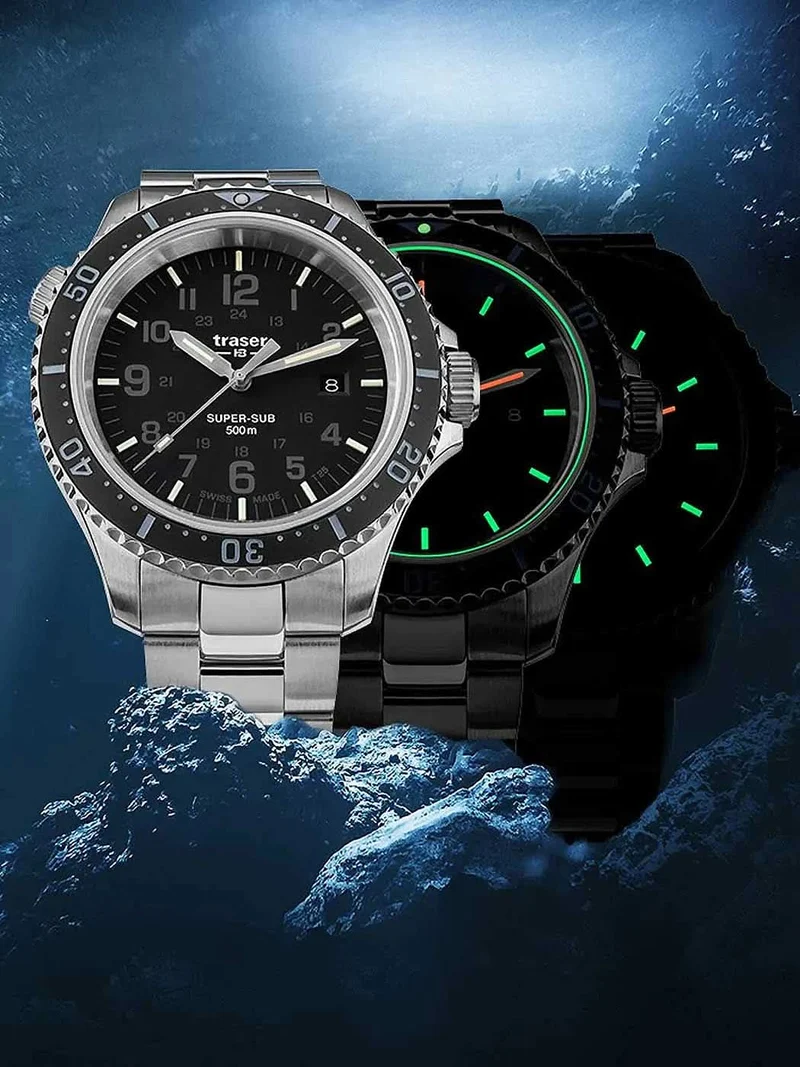 Traser P67 SuperSub 109378 Herrenuhr • Trigalight • 50 ATM Wasserdicht