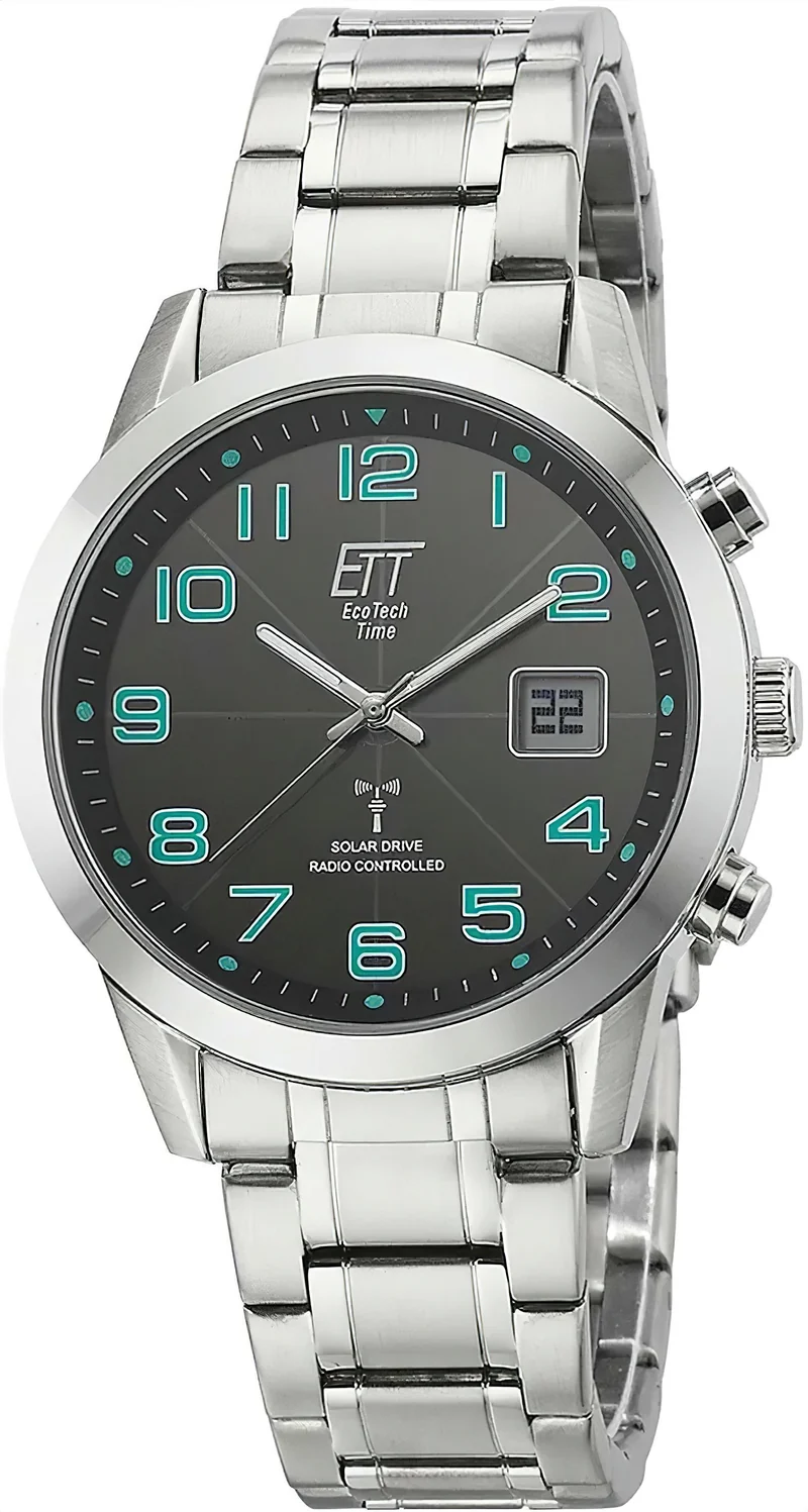 Eco Tech Time Basic EGS-11500-22M Herrenuhr • Solar Funk • Edelstahl