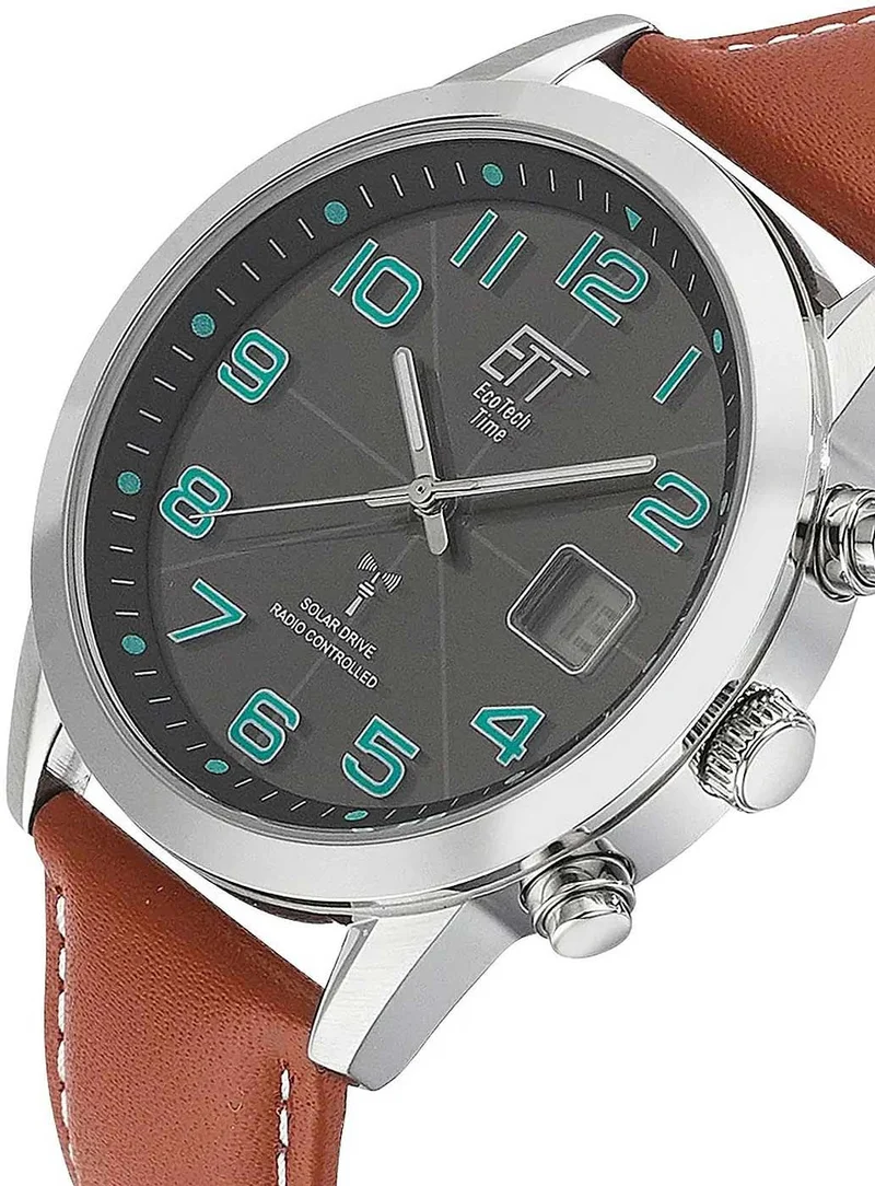 Eco Tech Time Basic EGS-11499-22L Herrenuhr • Solar Funk • Lederarmband