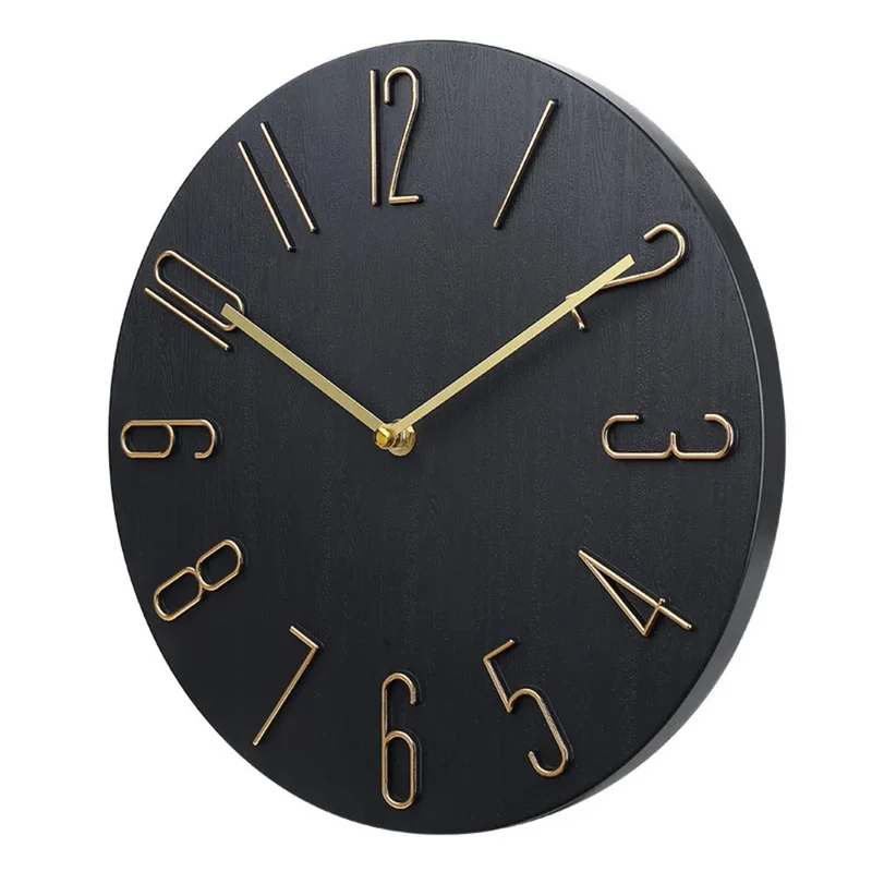 Ronde Wandklok Plastic 20cm Stil Uurwerk Woonkamer Kantoor Minimalistisch Design Geruisloze Klok Slaapkamer | Sansoti