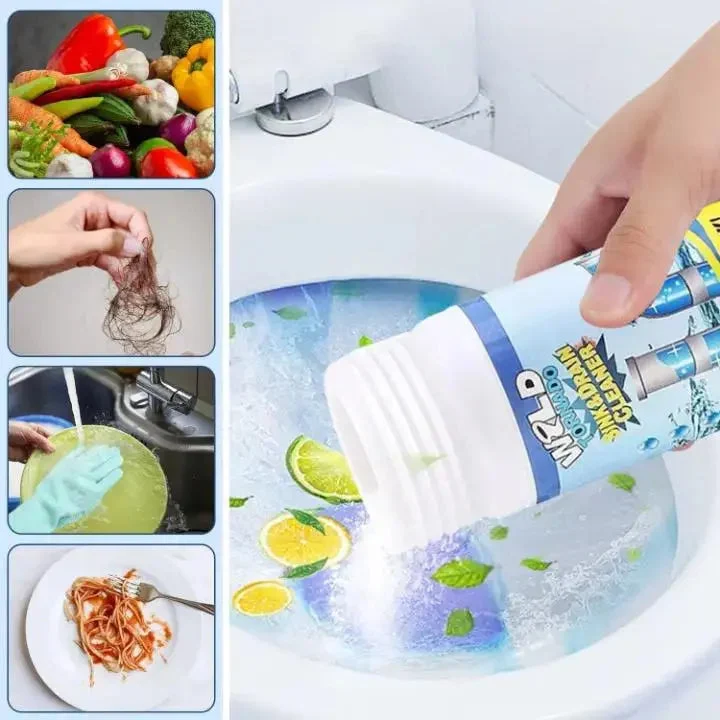 Afvoerreiniger Poeder 110g Keuken Bad Douche Toilet PVC Buizen Haar Vet Zeep Verstoppingen Oplossen Zonder Schrobben | Sansoti