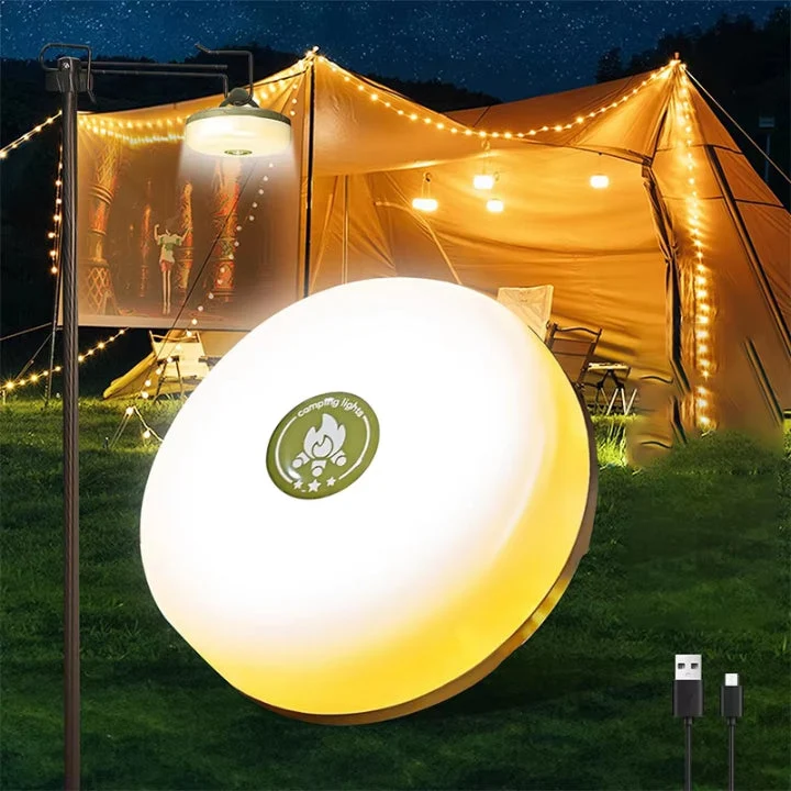 4-in-1 Campinglamp LED RGB Lichtslinger 10m 2000mAh Powerbank IPX4 Tentlamp Zaklamp Buitenlamp Festival Tuin Oplaadbaar | Sansoti