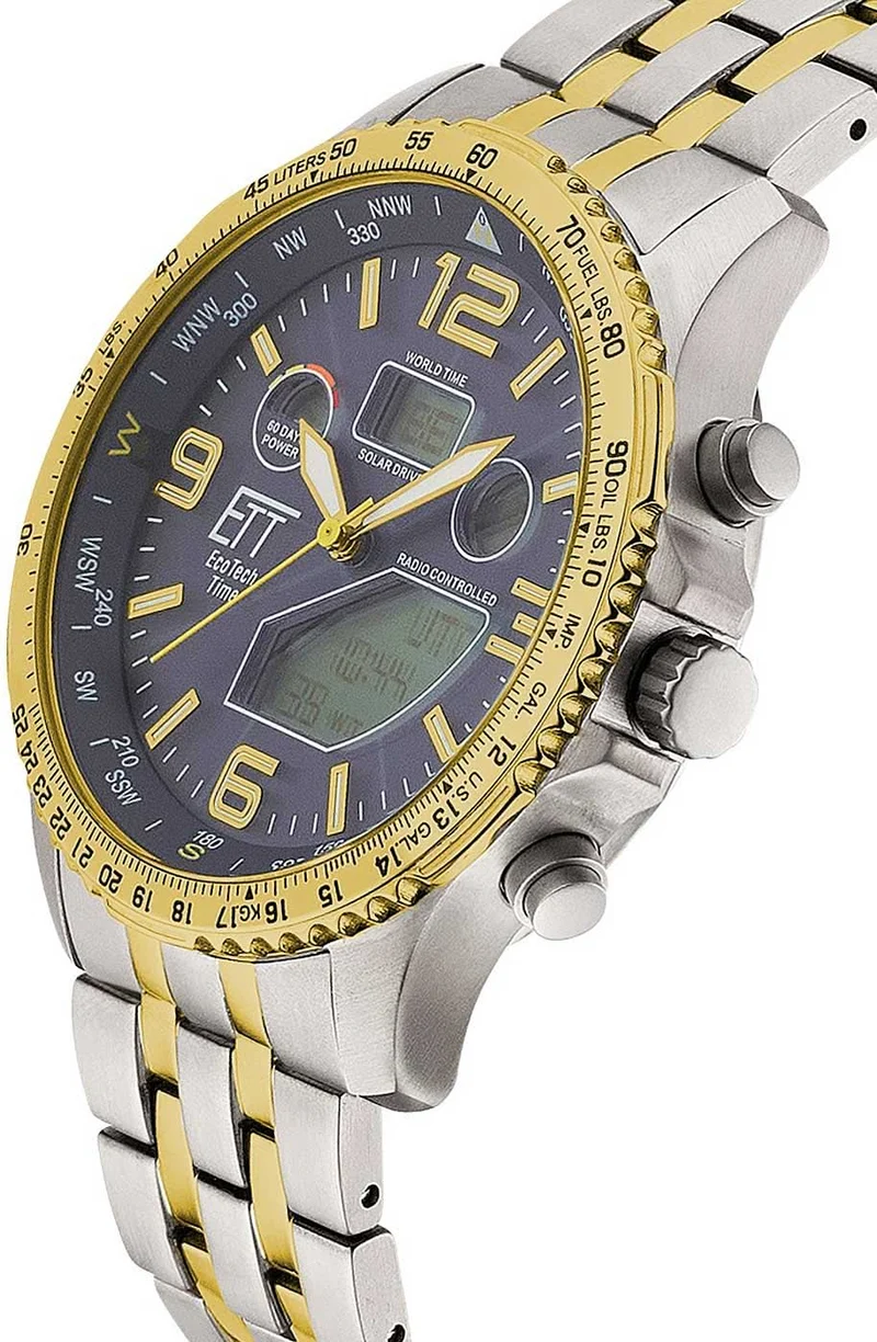 Eco Tech Time Gobi EGT-11576-31M Herrenuhr • Solar Funk • Titan