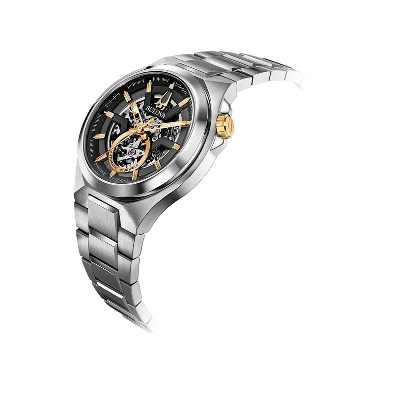 Bulova Maquina 98A224 Herrenuhr • Automatikwerk • Open Heart Design