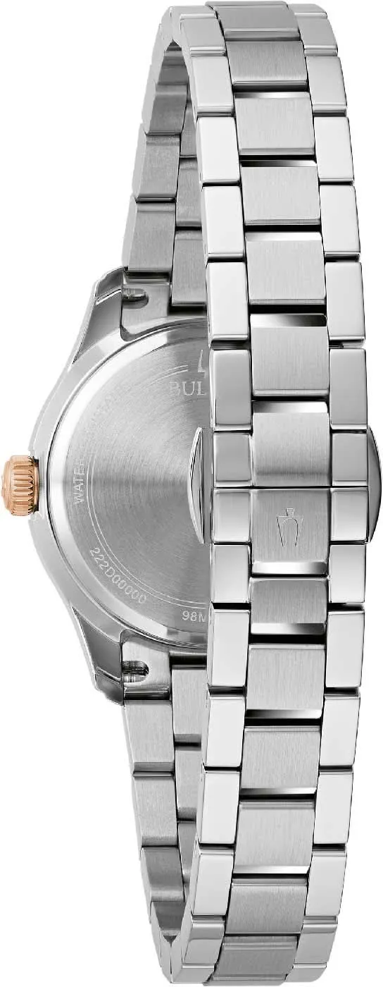 Bulova Classic Wilton 98M136 Damenuhr • Clous de Paris Dekor • Bicolor