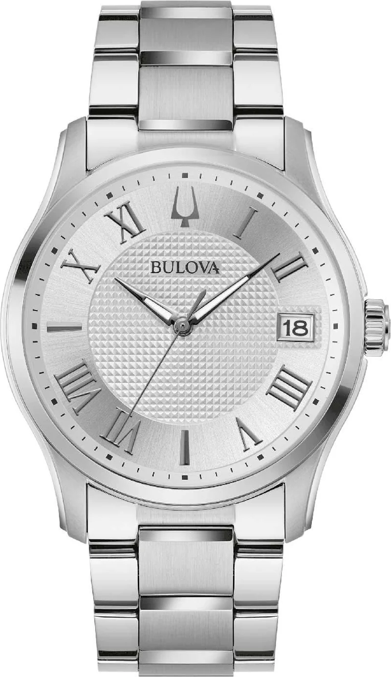 Bulova Classic Wilton 96B391 Herrenuhr • Clous de Paris • Edelstahl