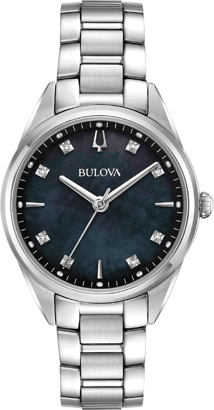 Bulova Classic Sutton 96P198 Damenuhr • 8 Diamanten • Saphirglas