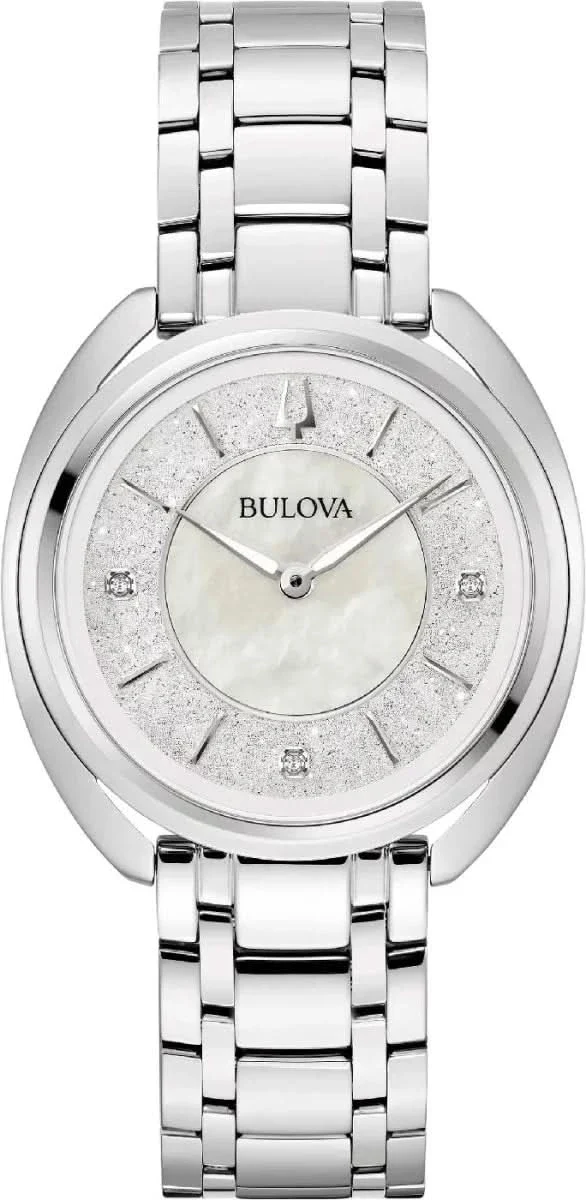 Bulova Classic Duality 96P240 Damenuhr • Echte Diamanten • Perlmutt-Zifferblatt