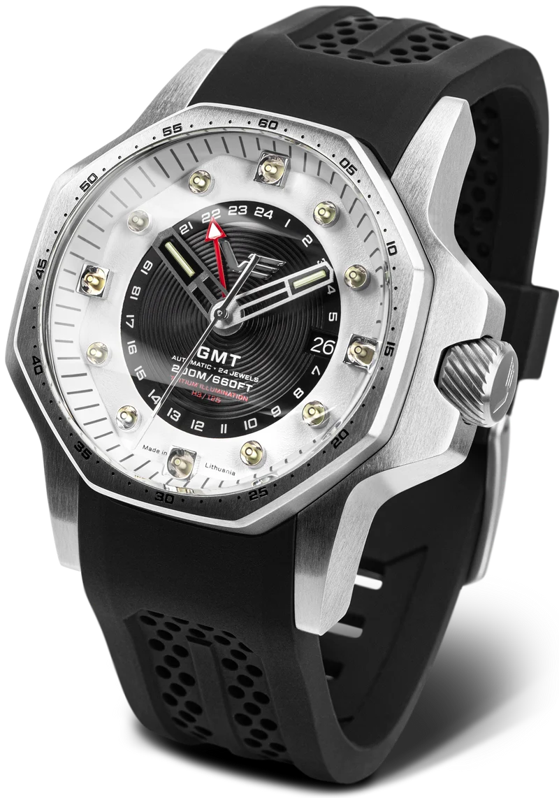 Vostok Europe Atomic Age NH34-640A702 Herrenuhr • Tritium Beleuchtung • K1-Sicherheitsglas