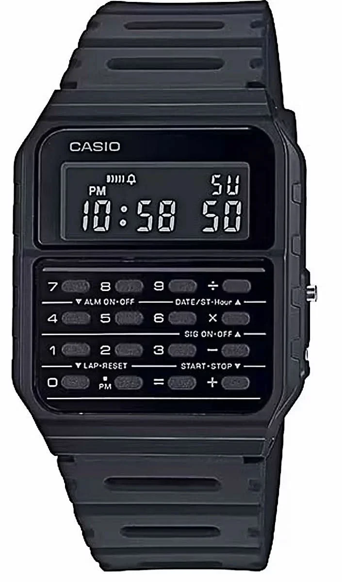 Casio Vintage CA-53WF-1BEF Uhr • Kultiges Retro-Design • 8-stelliger Taschenrechner