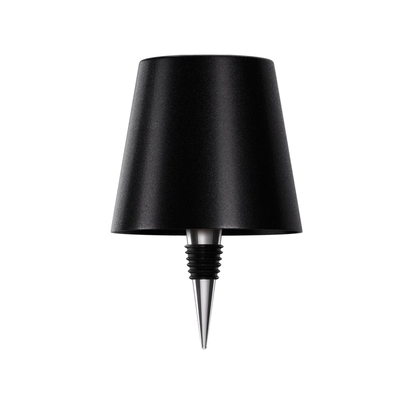 Flessenlamp Draadloos Oplaadbaar LED Zwart 3000K USB-C Tafellamp Wijnfles Bar Sfeerverlichting | Sansoti