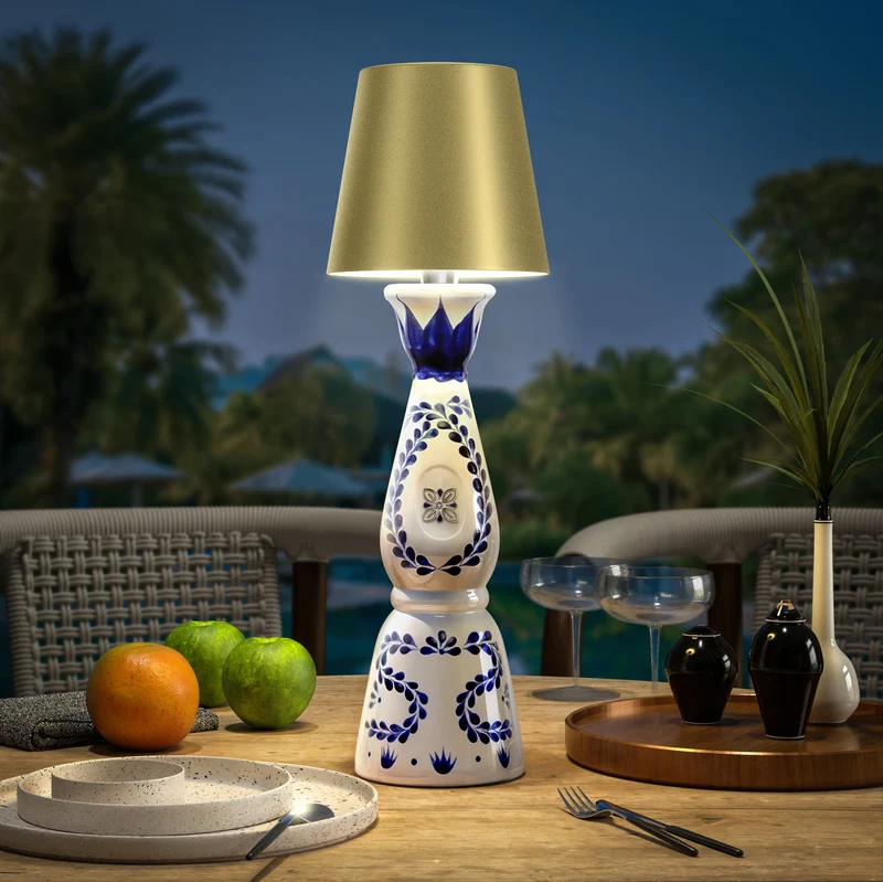 Flessenlamp Draadloos Oplaadbaar LED Zwart 3000K USB-C Tafellamp Wijnfles Bar Sfeerverlichting | Sansoti