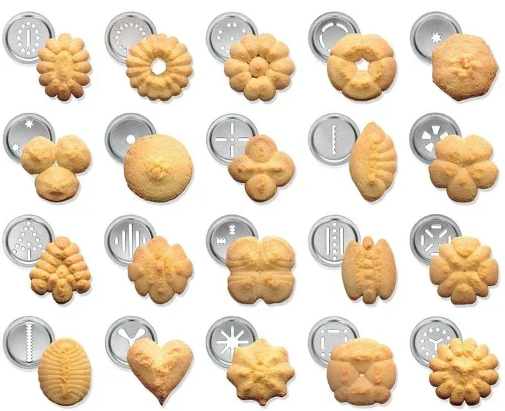 Koekjespers Aluminium 20 Vormen 4 Spuitmonden Spritzgebäck Koekjesmaker Kerstkoekjes Bakken Decoreren | Sansoti